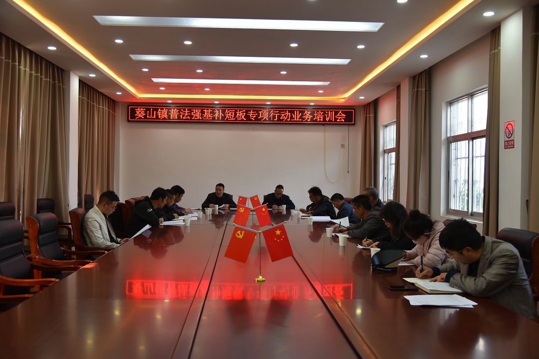 （1）3月1日，葵山鎮(zhèn)組織村干部召開普法強基業(yè)務(wù)培訓(xùn)會.JPG